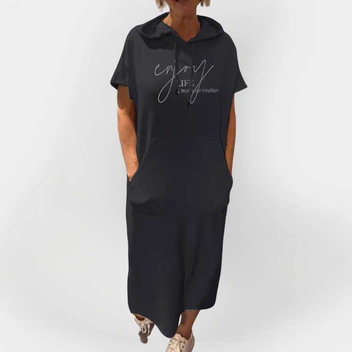 Dnevna haljina s kapuljačom