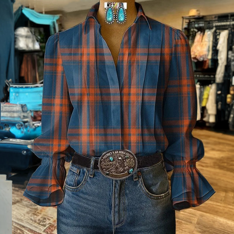 Vintage Karirani Chemisier za elegantan i sofisticiran izgled