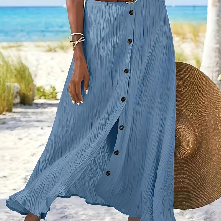 Poluprozirna midi suknja s otvorom