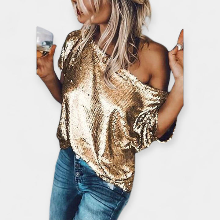 Dekorativna bluza sa sjajem