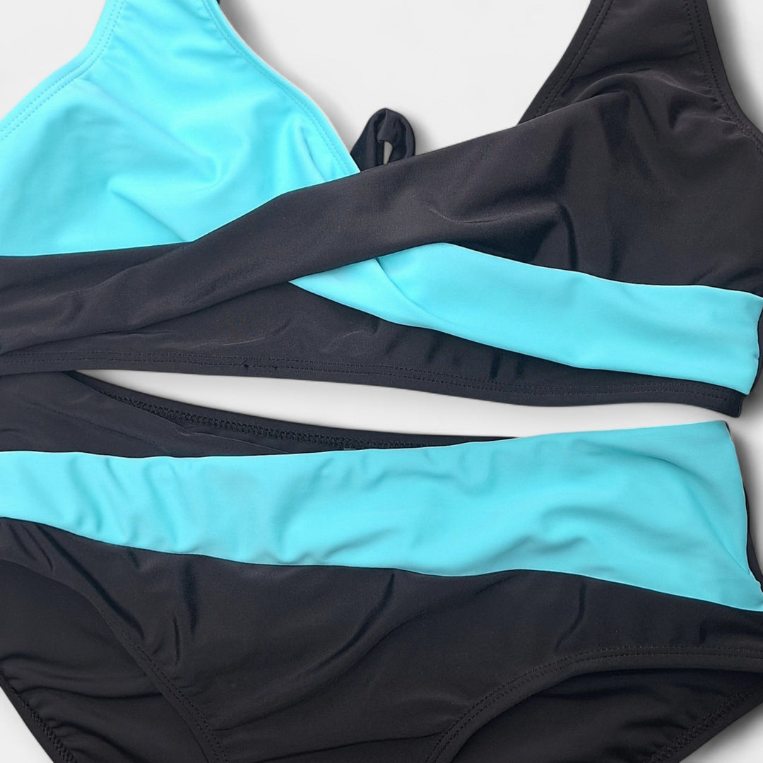 Džepni kupaći kostim s preklopnim vratom