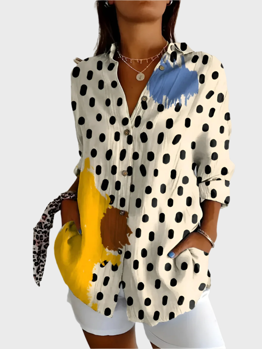 Pamucna bluza s floralnim uzorkom