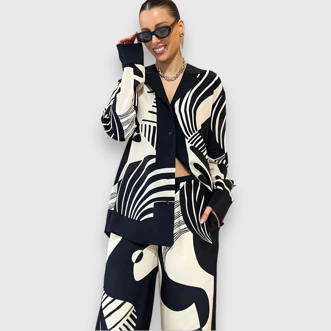 Set od dva komada s elegantnim geometrijskim uzorkom