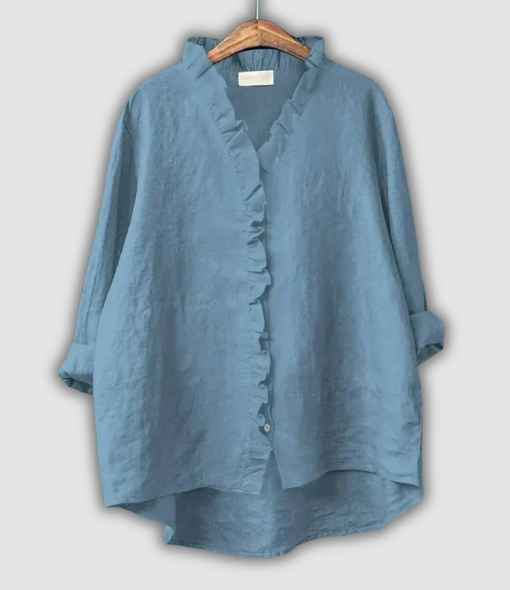 Lanena smeđa bluza Mira