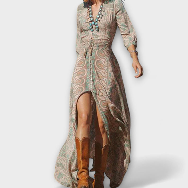 Elegantna maxi haljina u blagom boho stilu