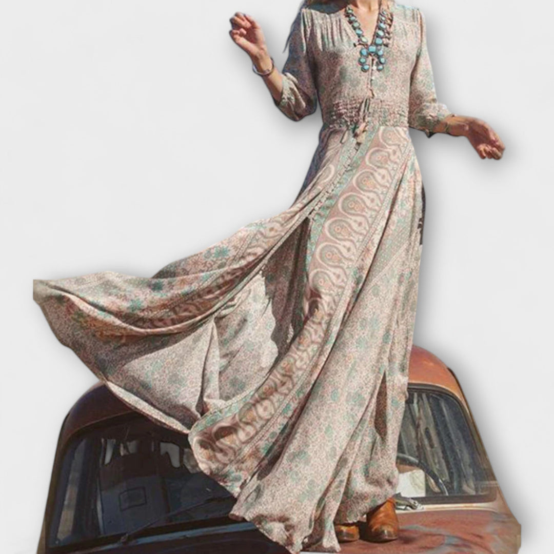 Elegantna maxi haljina u blagom boho stilu