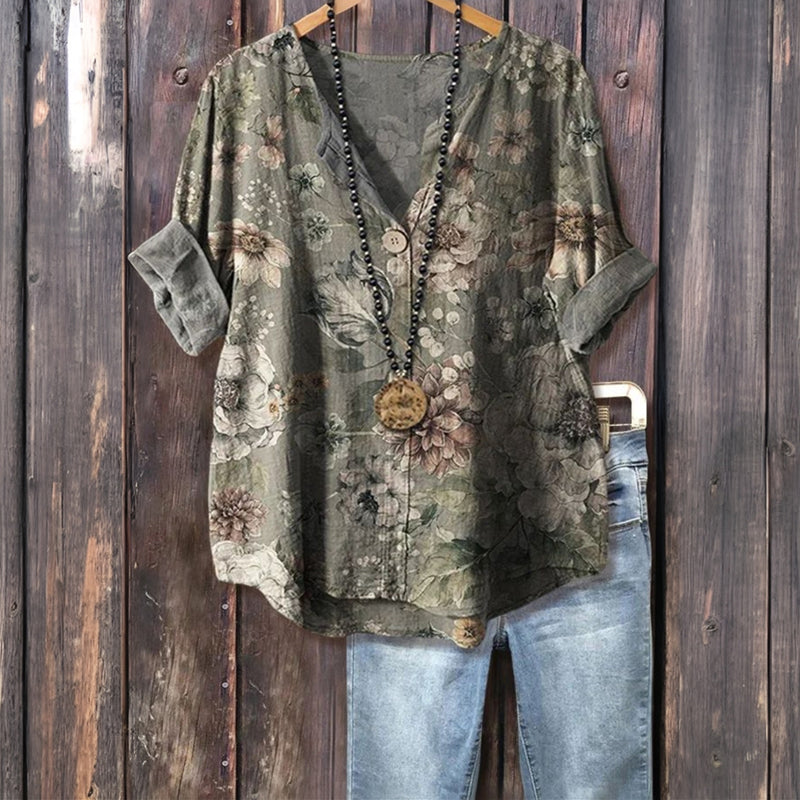 Vintage Cvjetna Bluza za Elegantne Prilike