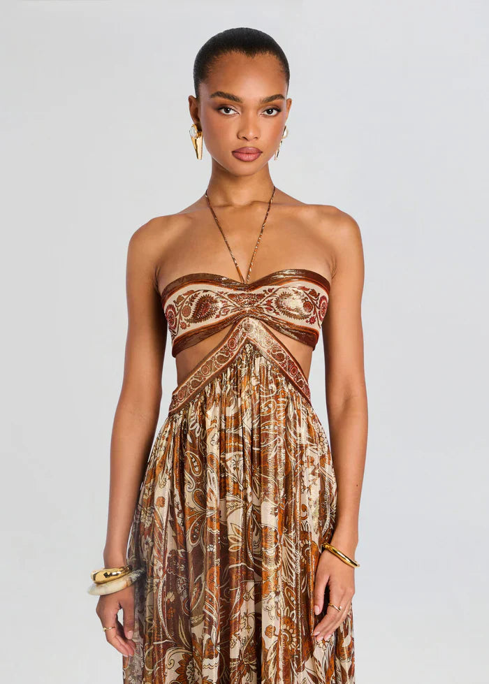 Maxi haljina Zlatna Aura