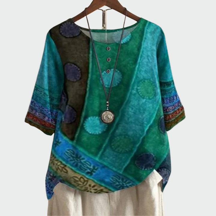 Mekana majica s umjetničkim uzorkom