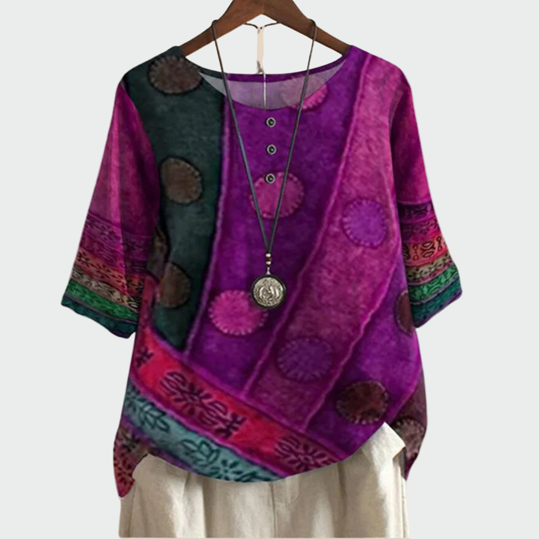 Mekana majica s umjetničkim uzorkom