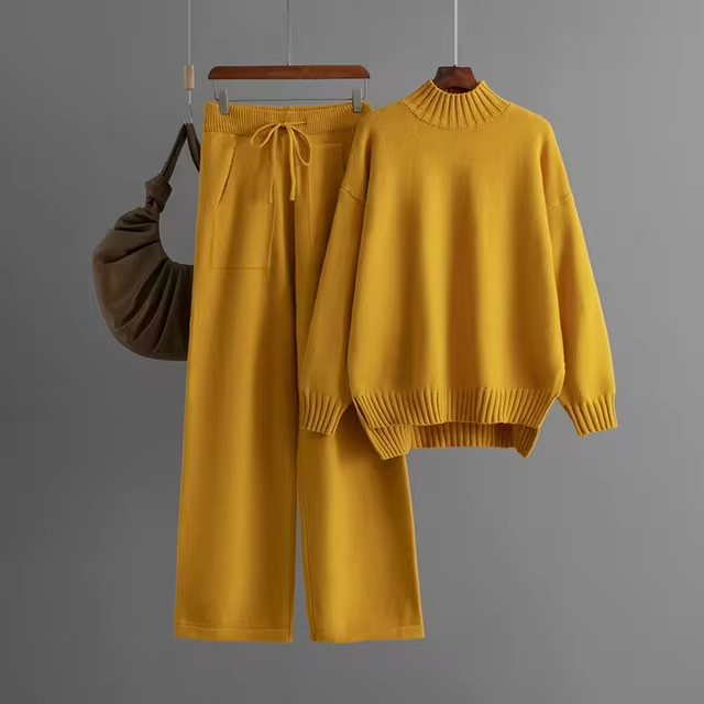 Nia® - Elegantan set s dugim rukavima i ravnim hlačama