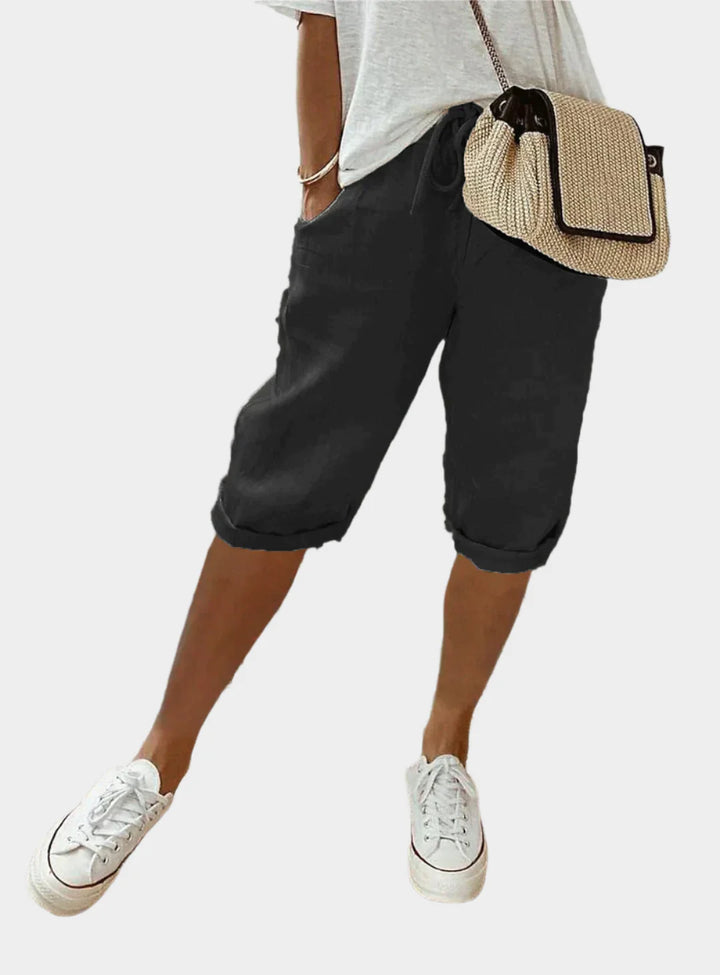 Elegantna ženska lanena hlača