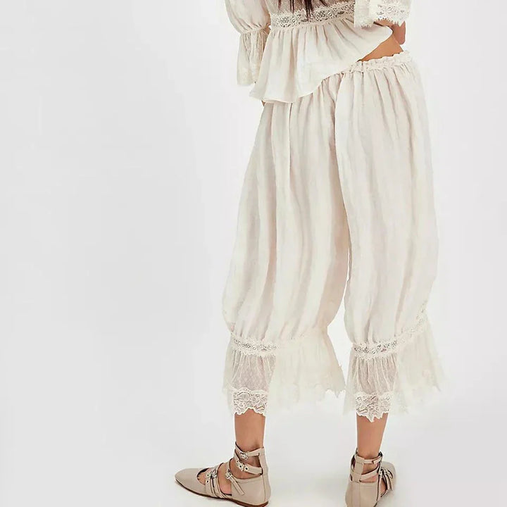 Boho hlače s čipkom