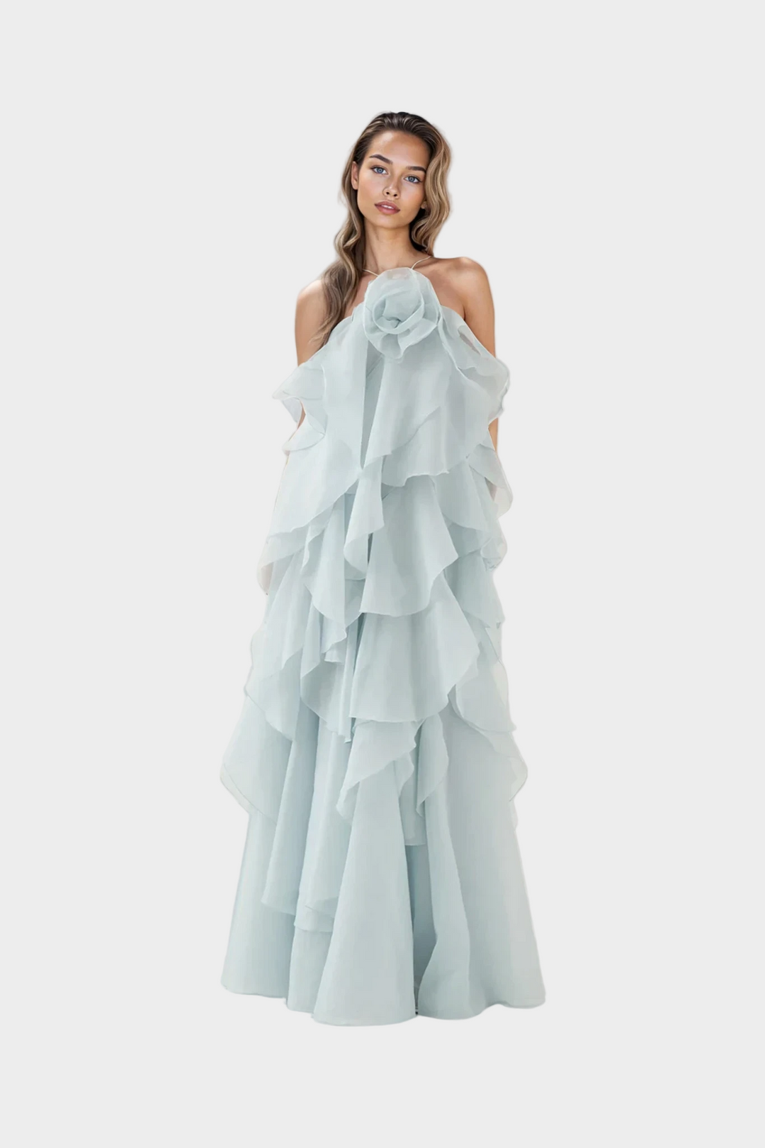 Maxi haljina s romantičnim dojmom i aristokratskim stilom