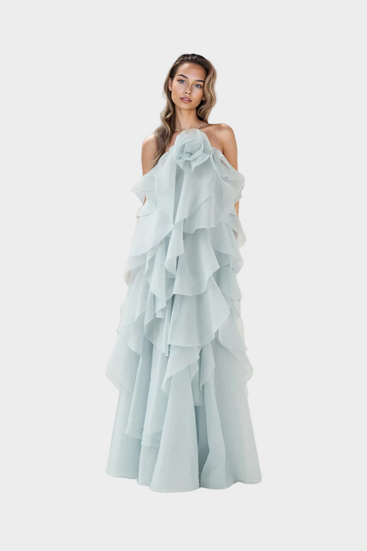 Maxi haljina s romantičnim dojmom i aristokratskim stilom