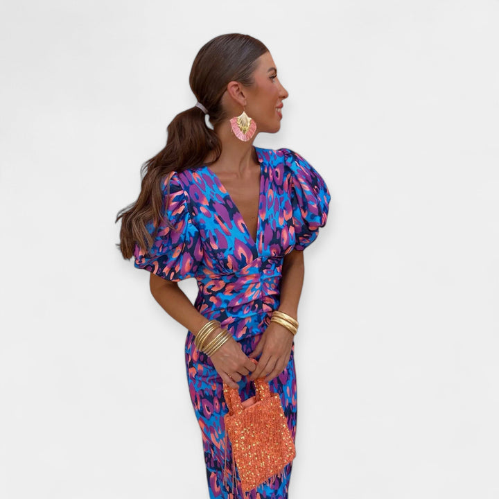 Haljina s rukavima i volanima