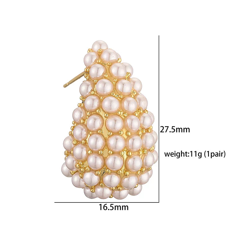 Elegantne klasične perle naušnice za svaki dan