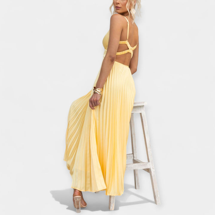 Otvorena leđa ženska maxi haljina