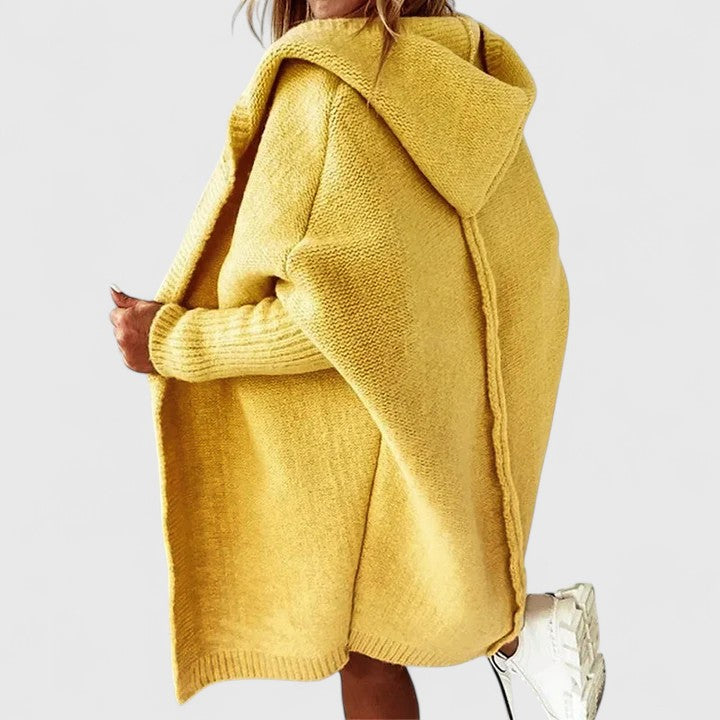 Udobna Pletena Jakna s Kapuljačom
