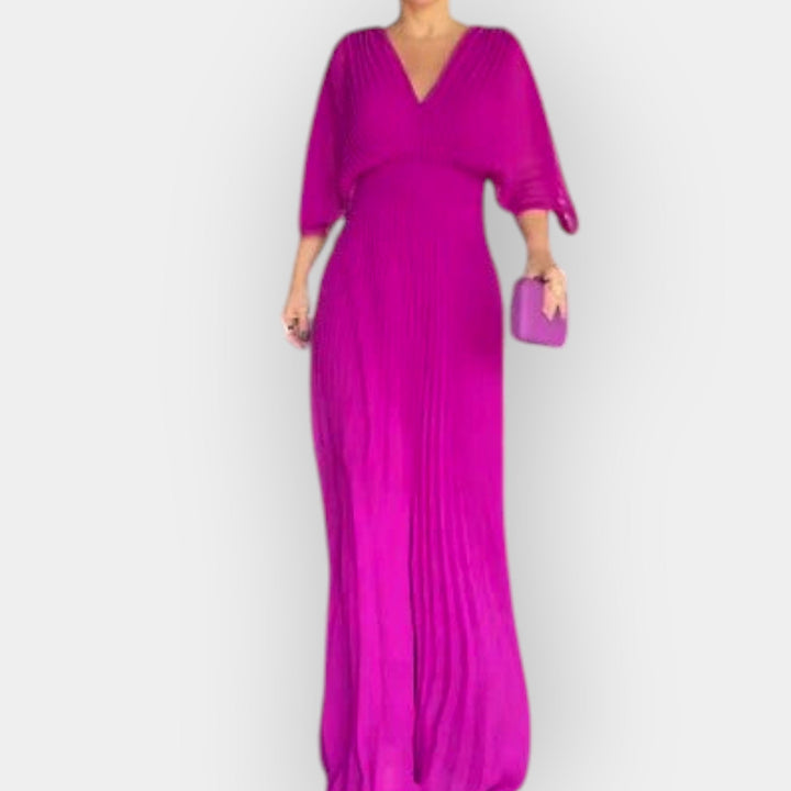 Elegantno plisirano haljina s modernom krojem