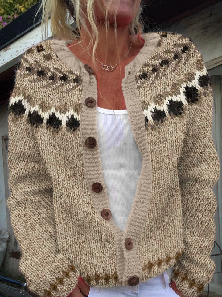Aubree | Vintage islandski vuneni kardigan