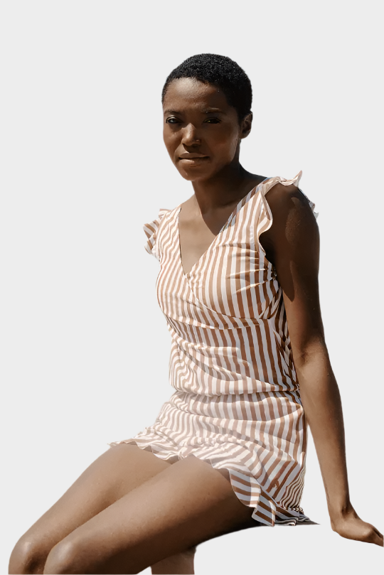 Kupaći kostim s volanom i podrškom za grudi