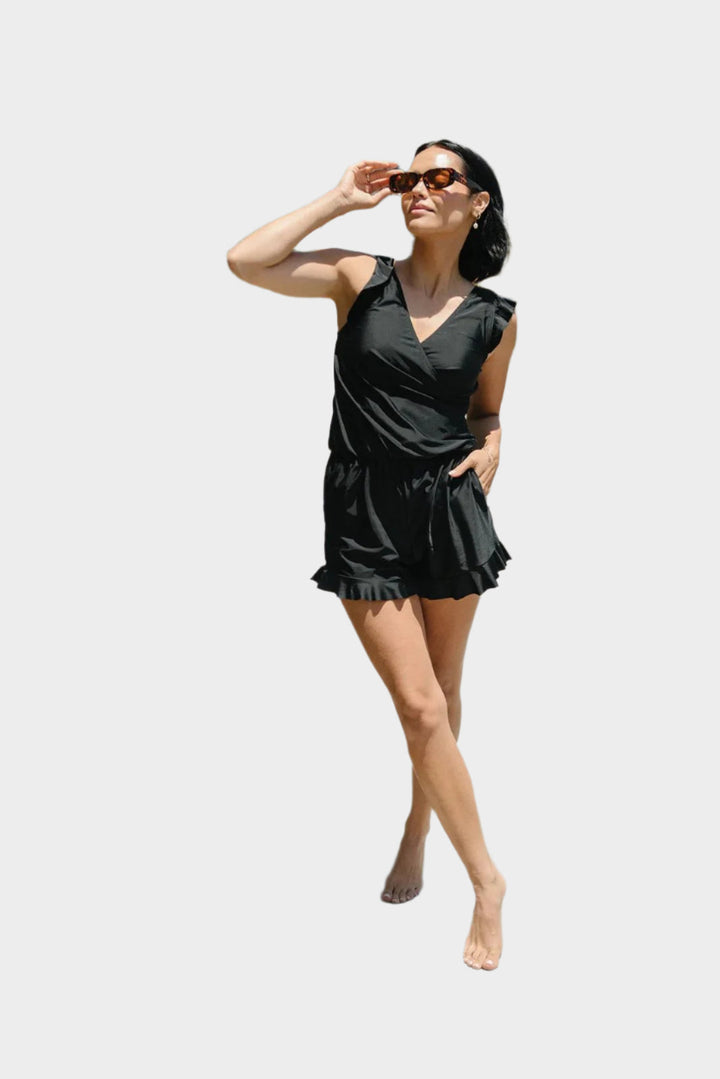 Kupaći kostim s volanom i podrškom za grudi