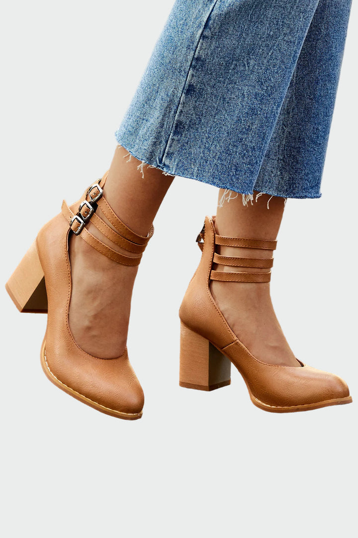 Kaa™ | Elegantne sandale s debelim petom