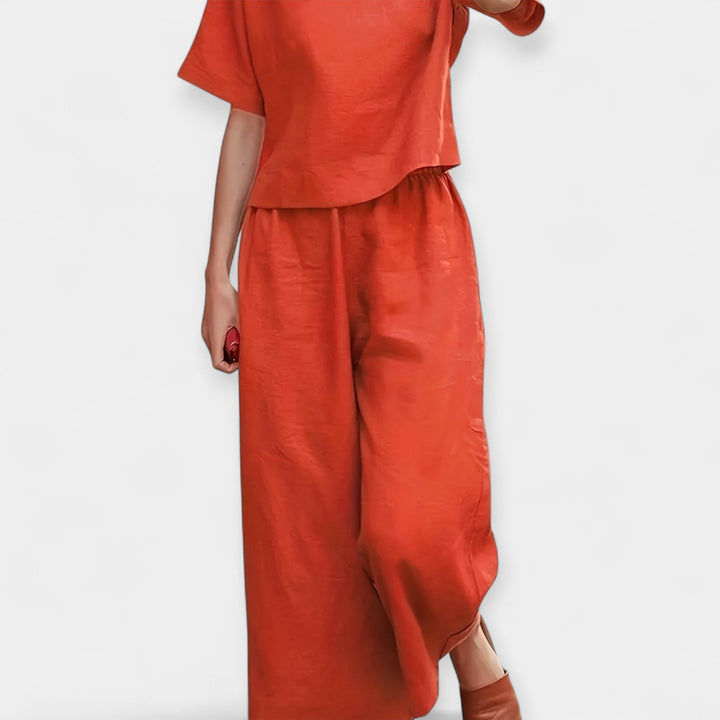 Lepršavi set traperica s kratkim rukavima