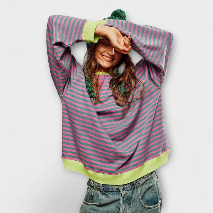 Maja - Prugasti Oversize Pulover