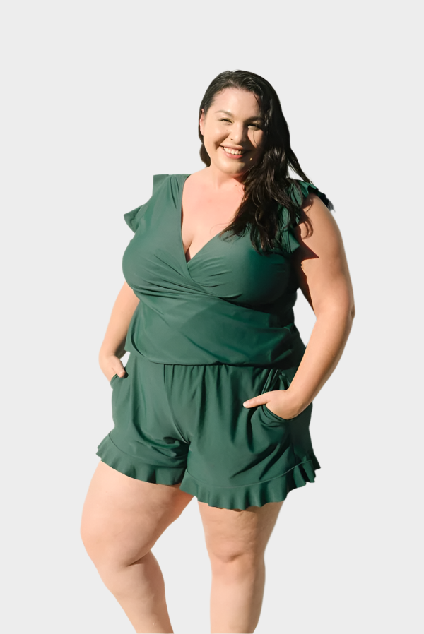 Kupaći kostim s volanom i podrškom za grudi