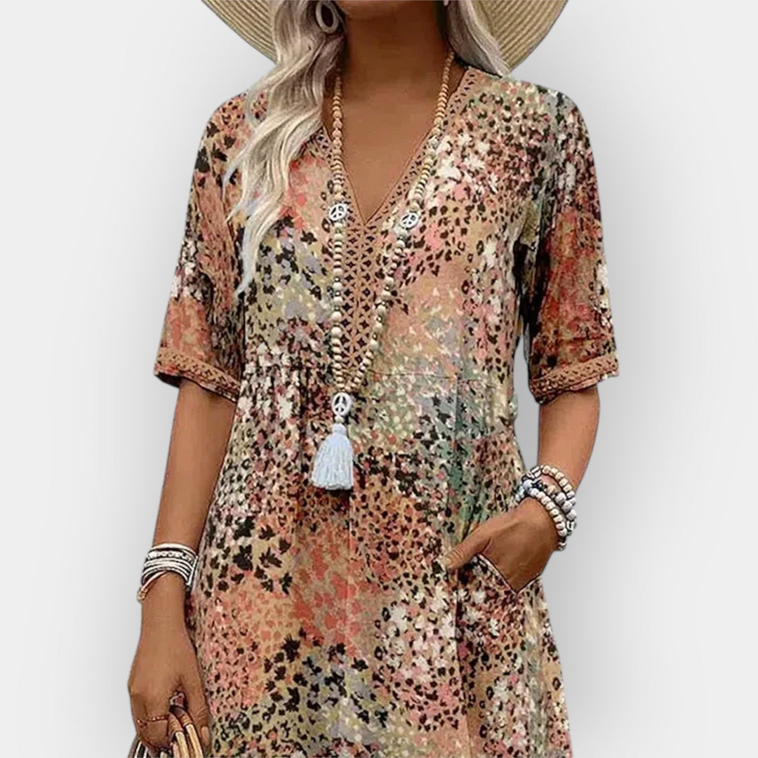 Floral midi haljina s stilom