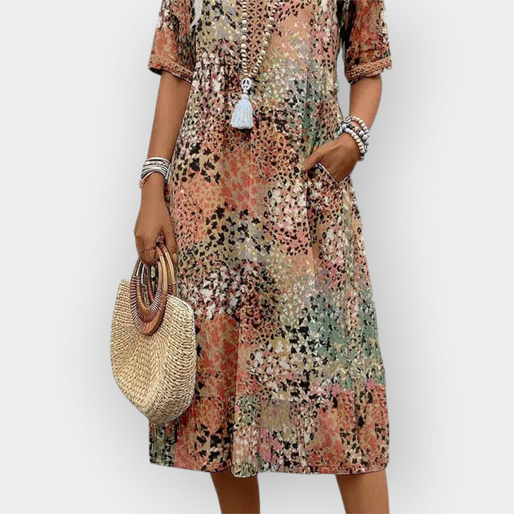 Floral midi haljina s stilom