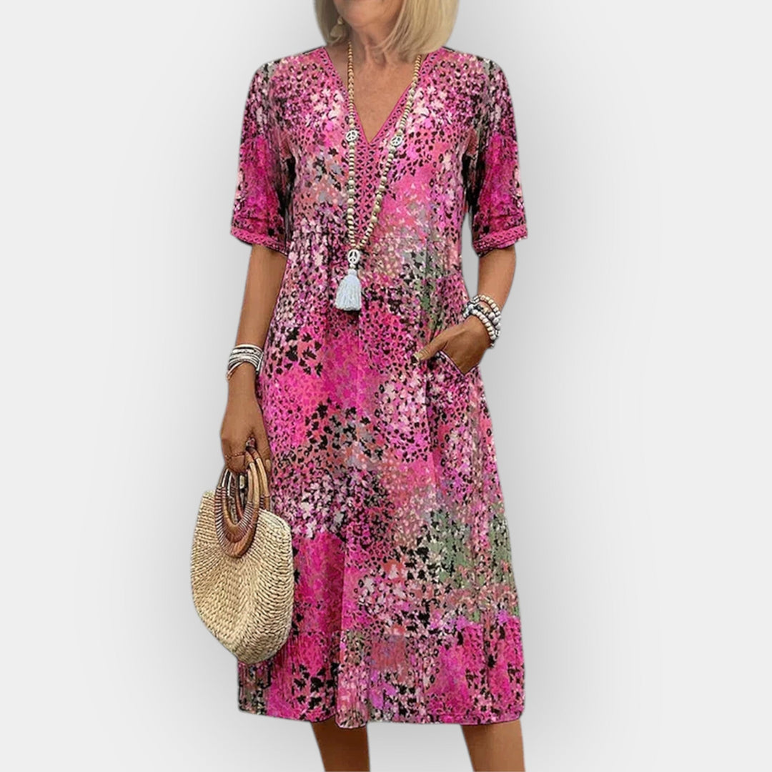 Floral midi haljina s stilom