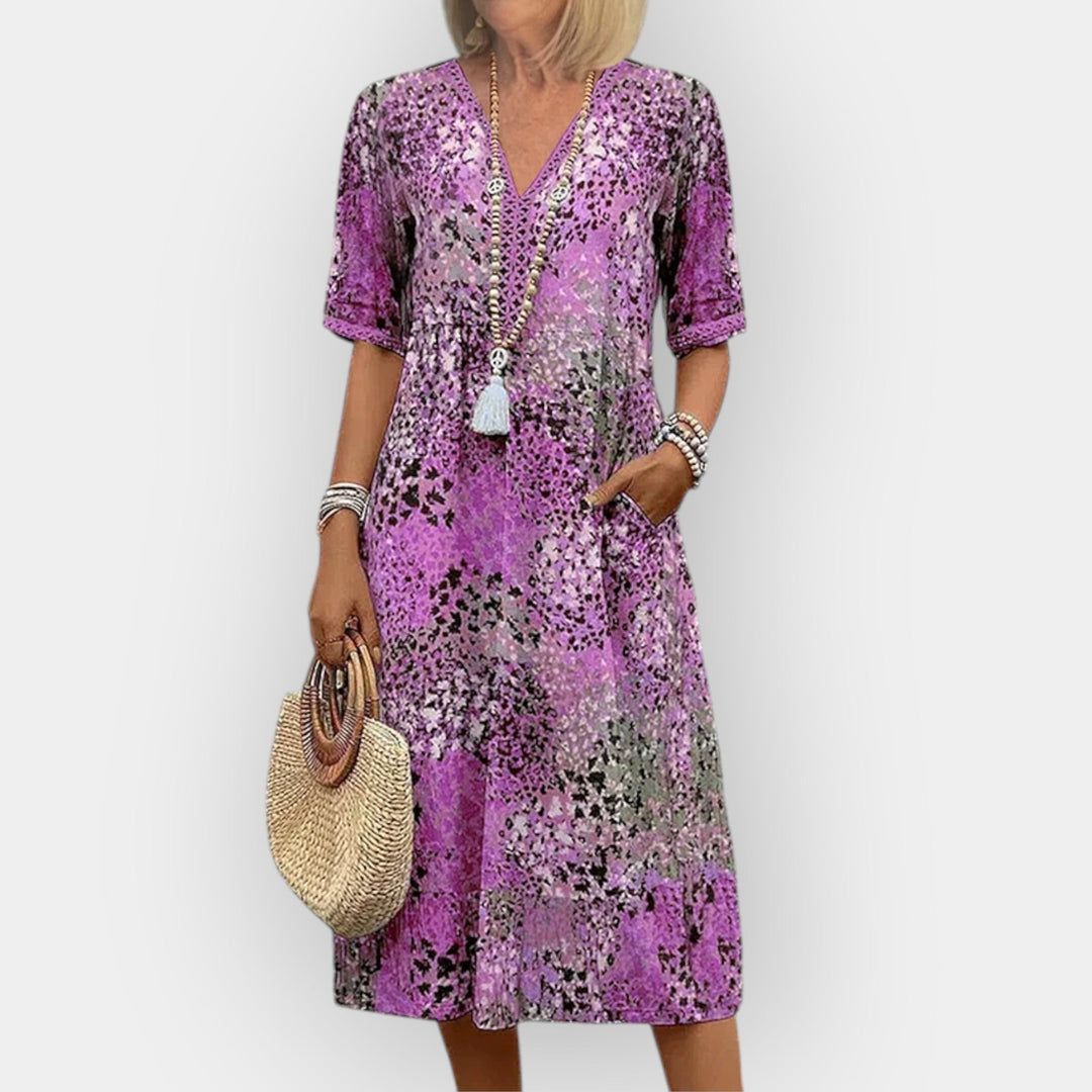 Floral midi haljina s stilom