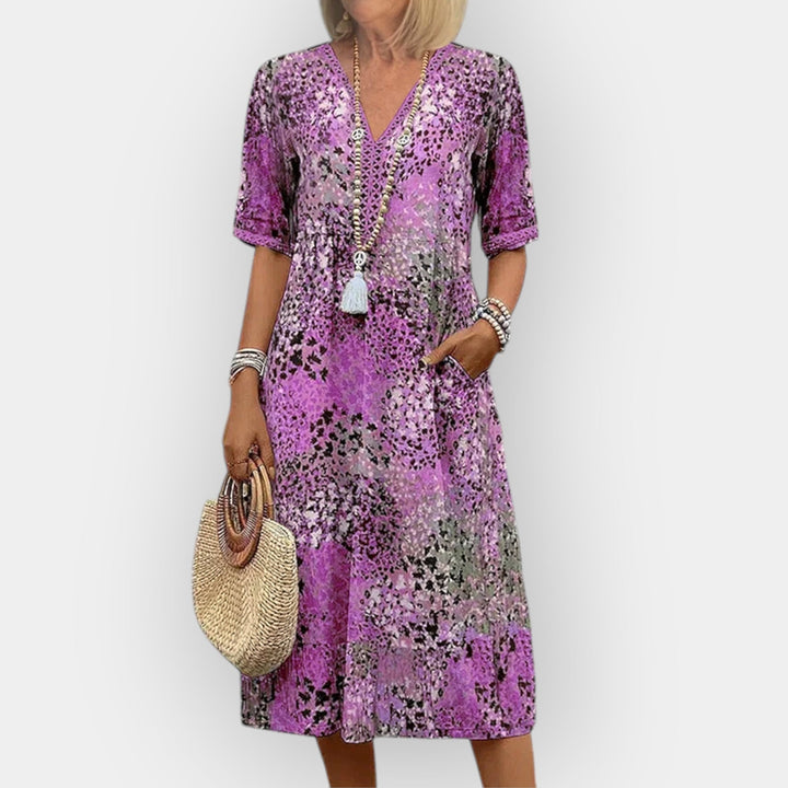 Floral midi haljina s stilom