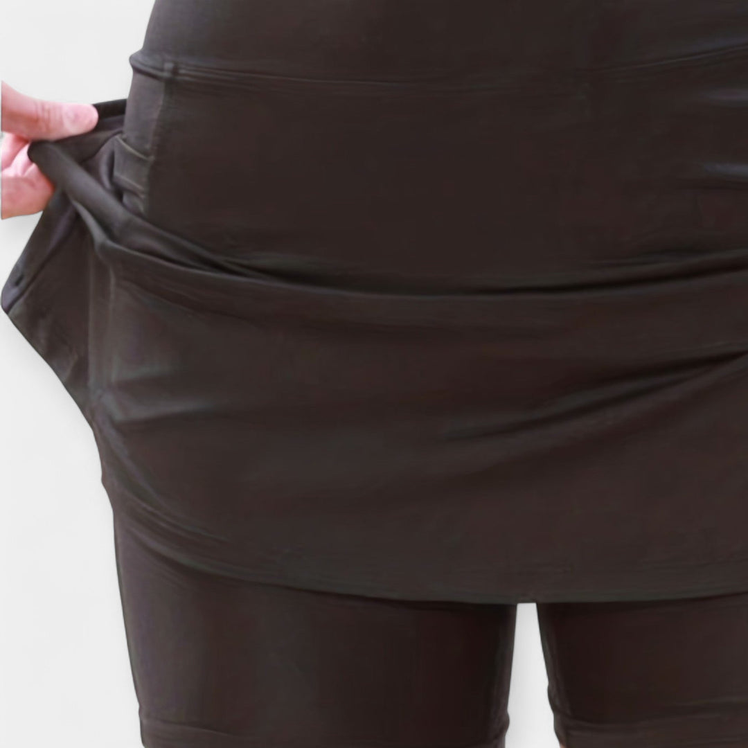 Visoki struk šorts s suknjom