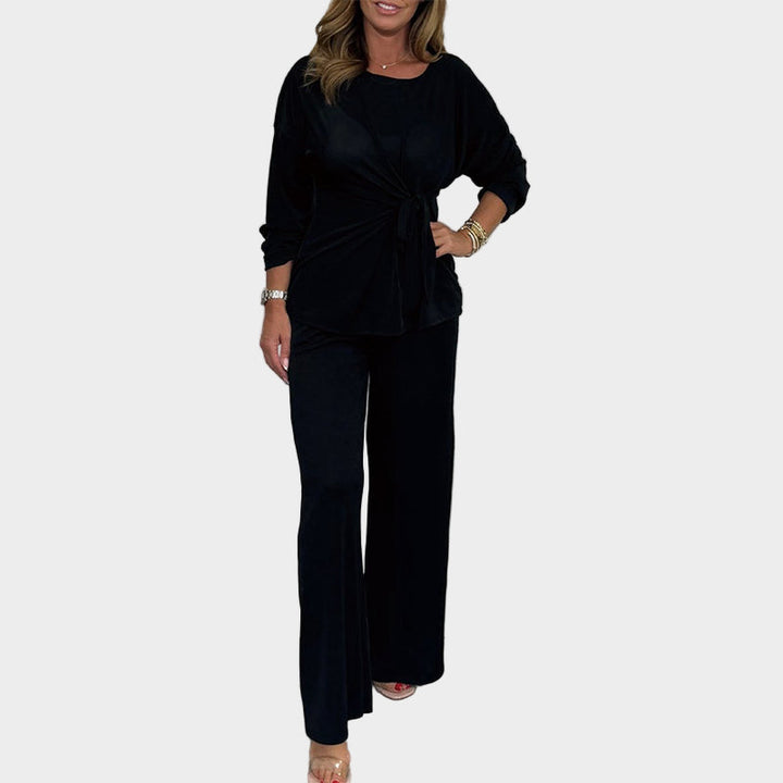 Ženski Mekani Set od 2 Komada s Dugim Rukavima i Udobnim Krojem