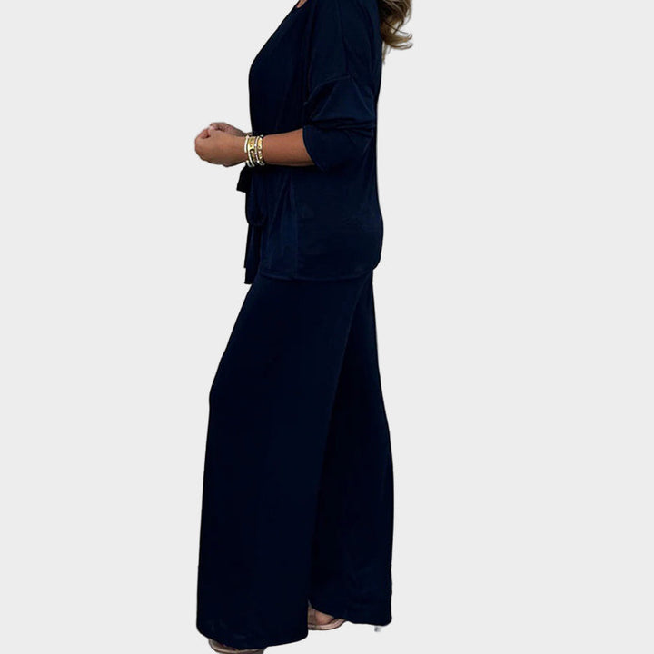 Ženski Mekani Set od 2 Komada s Dugim Rukavima i Udobnim Krojem