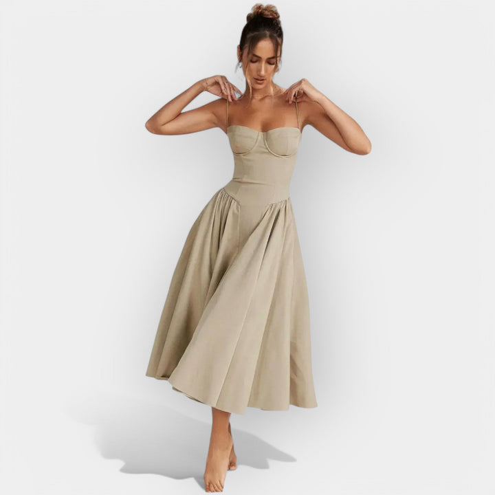 Elegantno midi haljina za ljeto